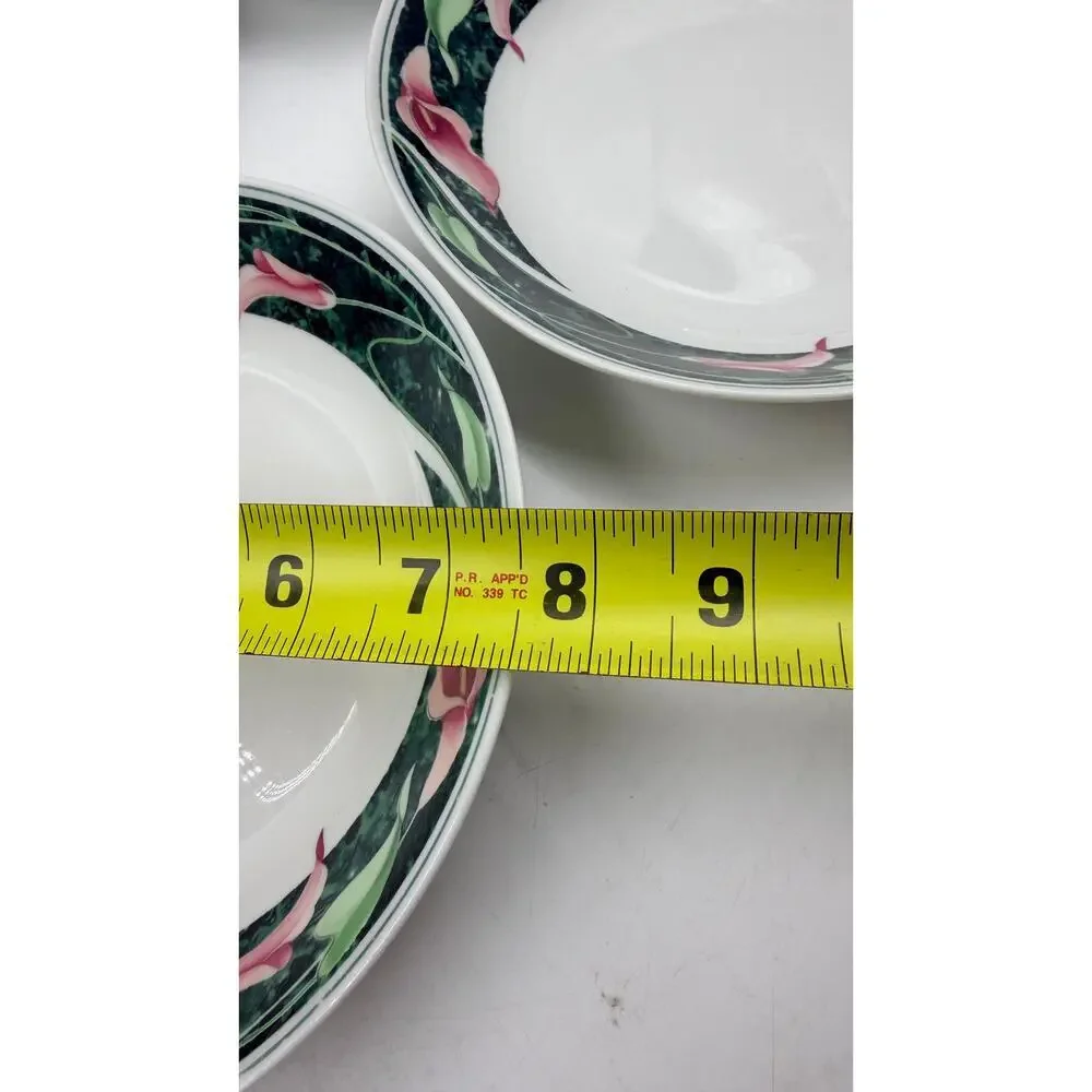 Set of 6 1988 Gibson Stoneware Serena Soup / Cereal Bowls 7” Diameter.